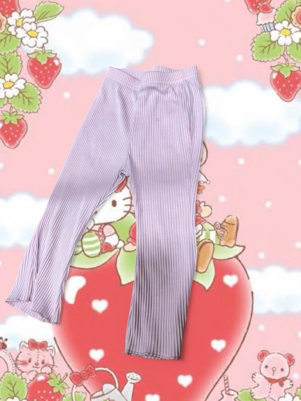 SHEIN Lavender Ribbed Kids bell Bottoms